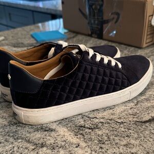 Kate Spade Dark Blue Quilted Sneakers